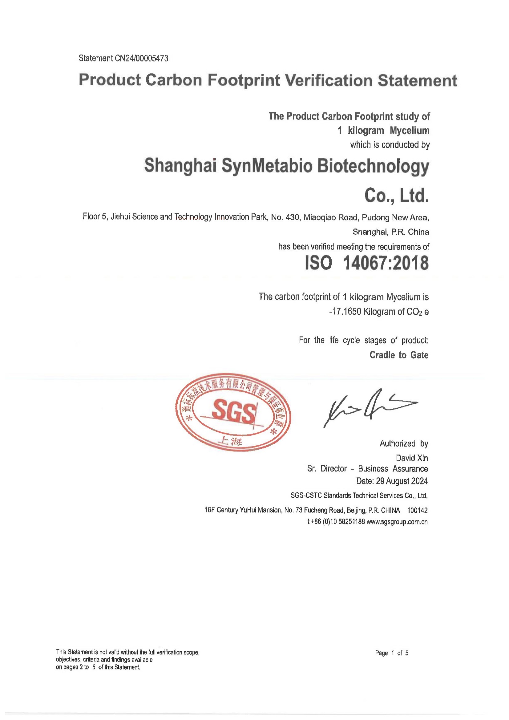 Certification Carbone Négatif 